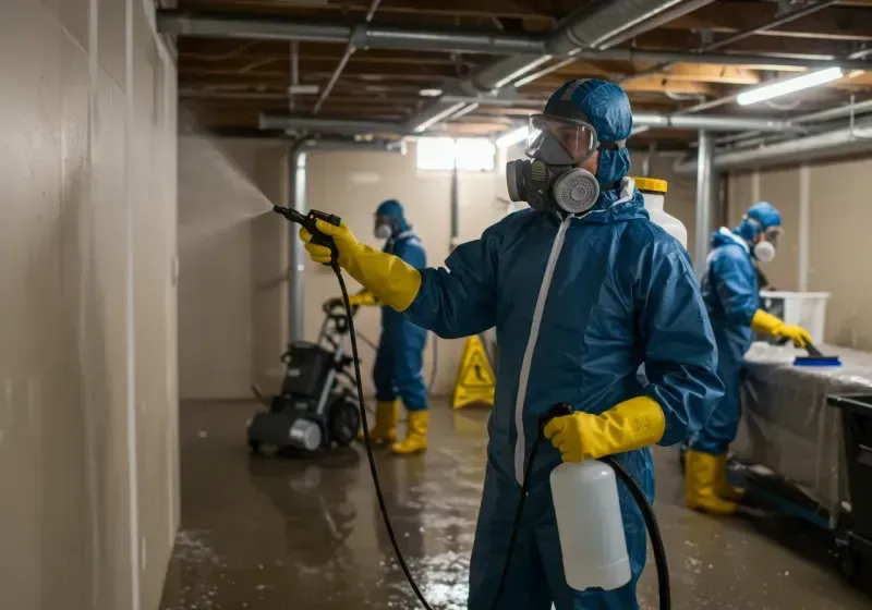 Basement Sanitization and Antimicrobial Treatment process in Linthicum, MD